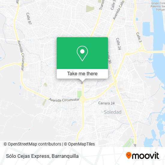 Sólo Cejas Express map