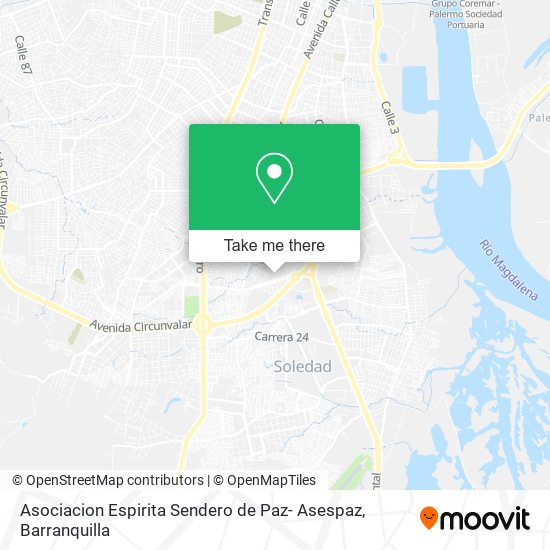 Mapa de Asociacion Espirita Sendero de Paz- Asespaz