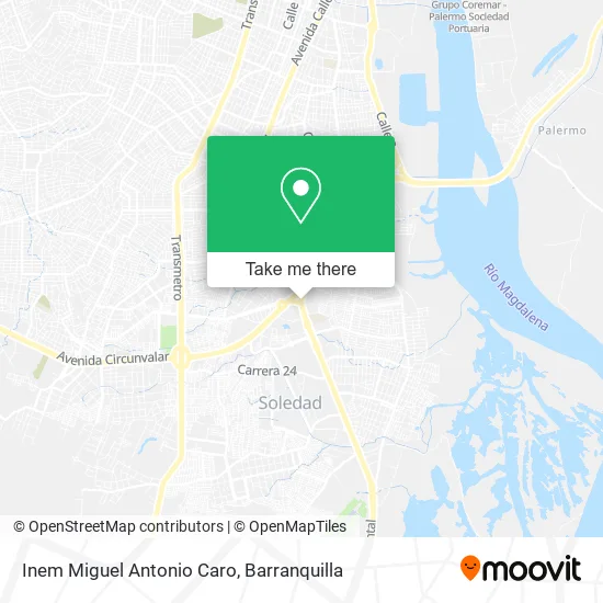 Inem Miguel Antonio Caro map