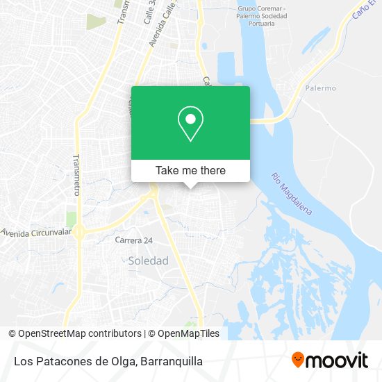 Los Patacones de Olga map