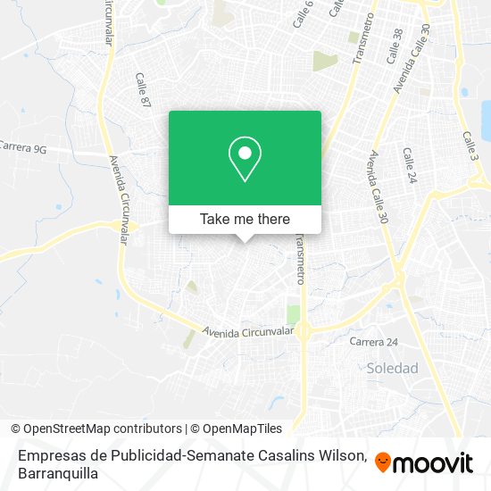 Empresas de Publicidad-Semanate Casalins Wilson map