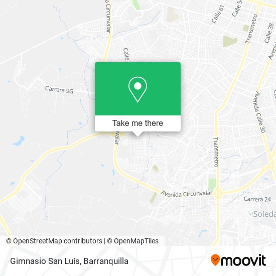 Mapa de Gimnasio San Luís