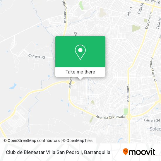 Club de Bienestar Villa San Pedro I map