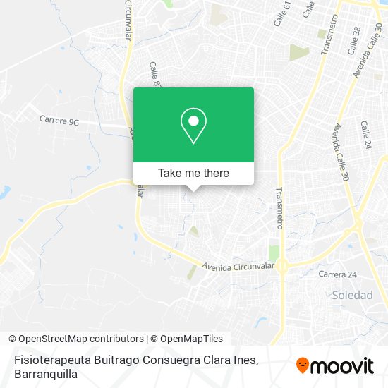 Mapa de Fisioterapeuta Buitrago Consuegra Clara Ines