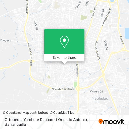 Ortopedia Yamhure Daccarett Orlando Antonio map