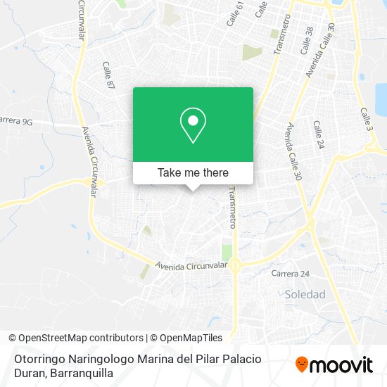 Otorringo Naringologo Marina del Pilar Palacio Duran map