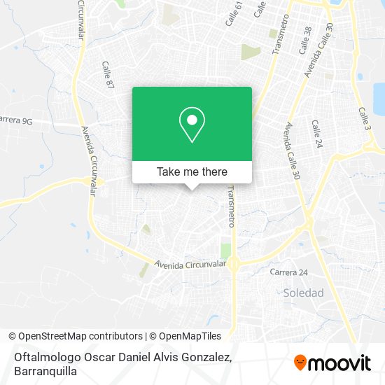 Oftalmologo Oscar Daniel Alvis Gonzalez map