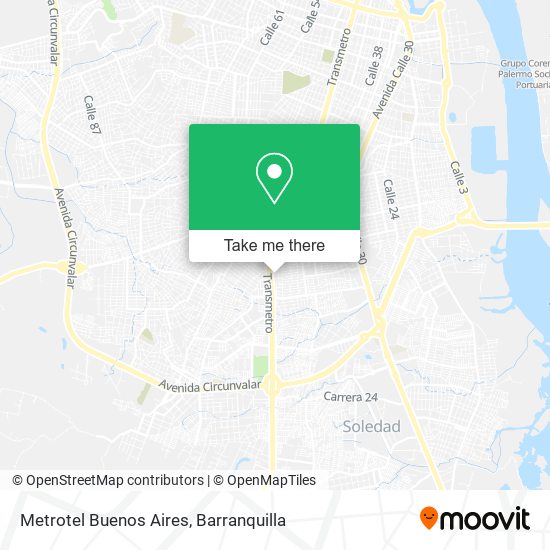 Mapa de Metrotel Buenos Aires