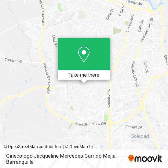 Ginecologo Jacqueline Mercedes Garrido Mejia map