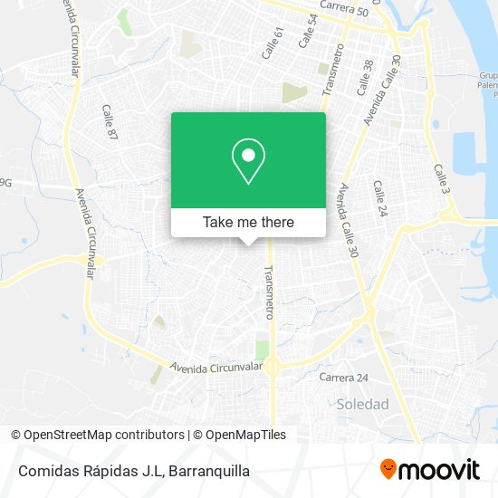 Mapa de Comidas Rápidas J.L