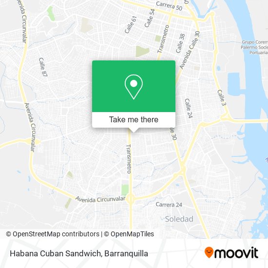 Habana Cuban Sandwich map