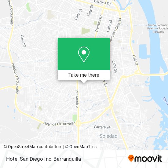 Hotel San Diego Inc map