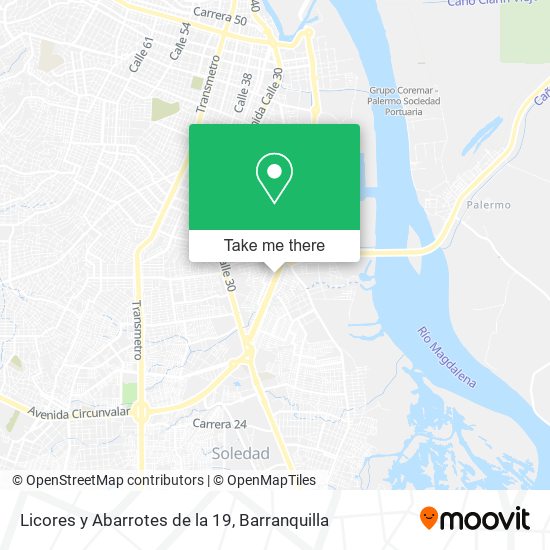 Licores y Abarrotes de la 19 map