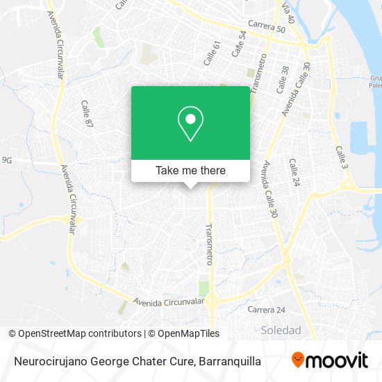 Neurocirujano George Chater Cure map