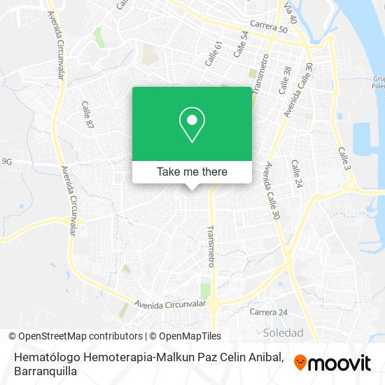 Mapa de Hematólogo Hemoterapia-Malkun Paz Celin Anibal