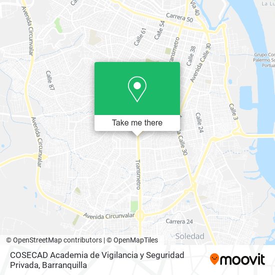COSECAD Academia de Vigilancia y Seguridad Privada map