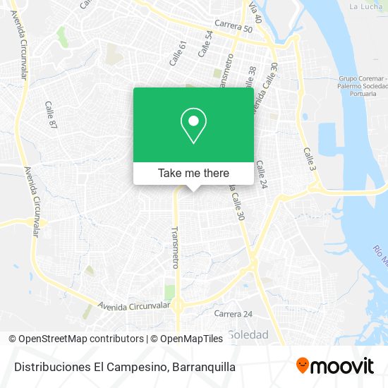 Distribuciones El Campesino map