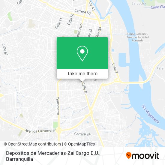 Mapa de Depositos de Mercaderias-Zai Cargo E.U.