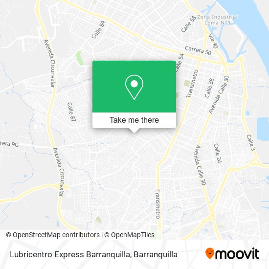 Mapa de Lubricentro Express Barranquilla