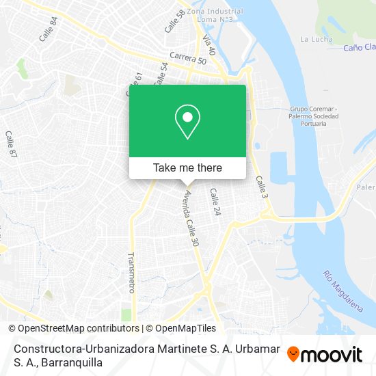 Constructora-Urbanizadora Martinete S. A. Urbamar S. A. map
