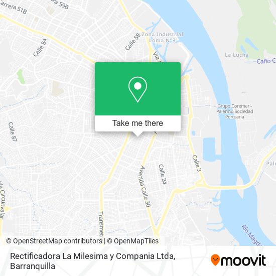 Mapa de Rectificadora La Milesima y Compania Ltda