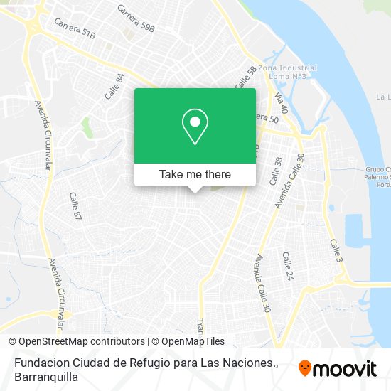 Fundacion Ciudad de Refugio para Las Naciones. map