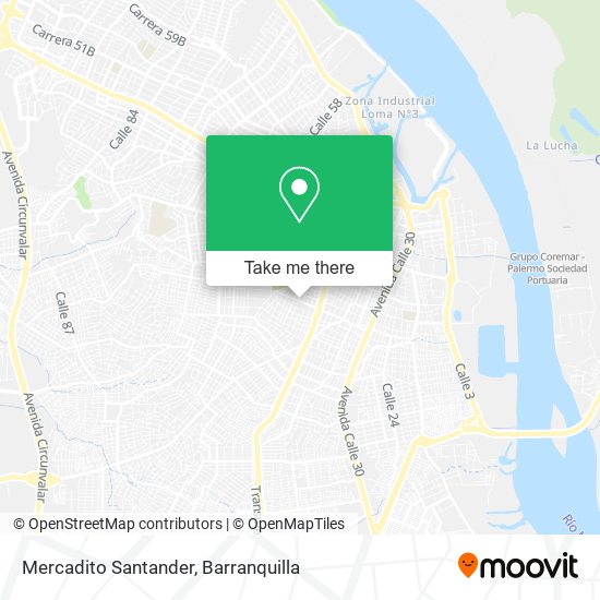 Mercadito Santander map