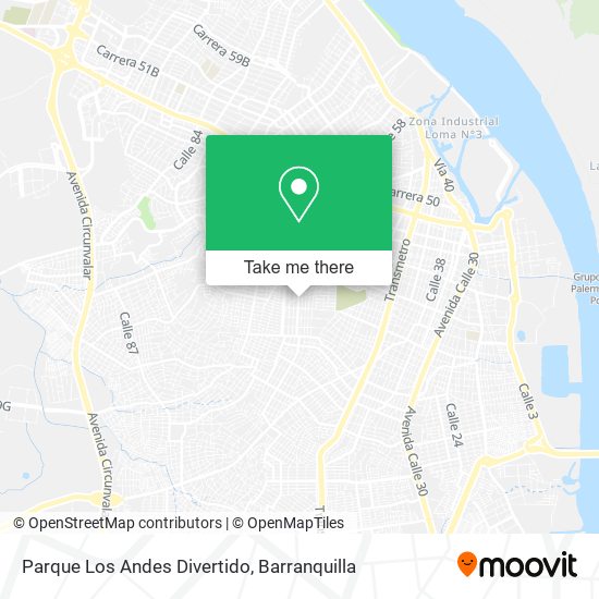 Mapa de Parque Los Andes Divertido