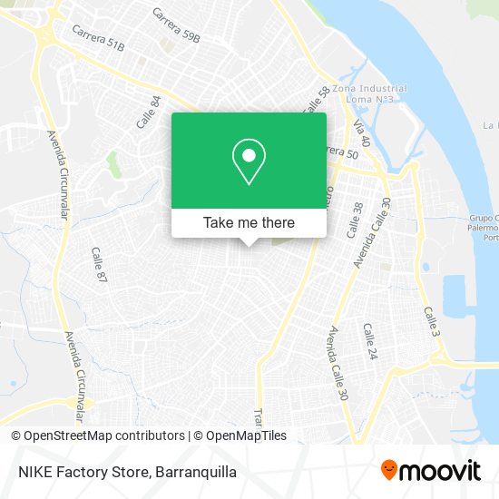 NIKE Factory Store map