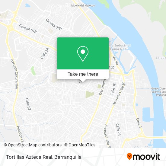 Tortillas Azteca Real map