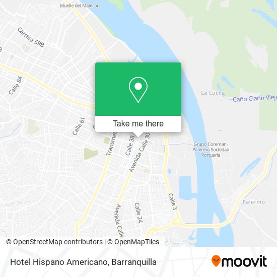 Hotel Hispano Americano map