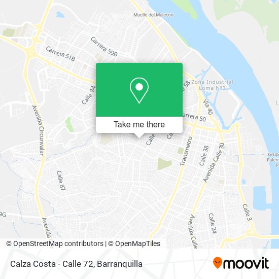 Calza Costa - Calle 72 map