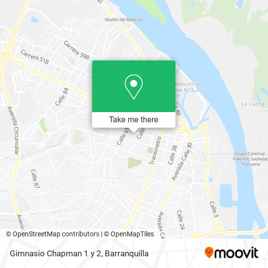 Gimnasio Chapman 1 y 2 map