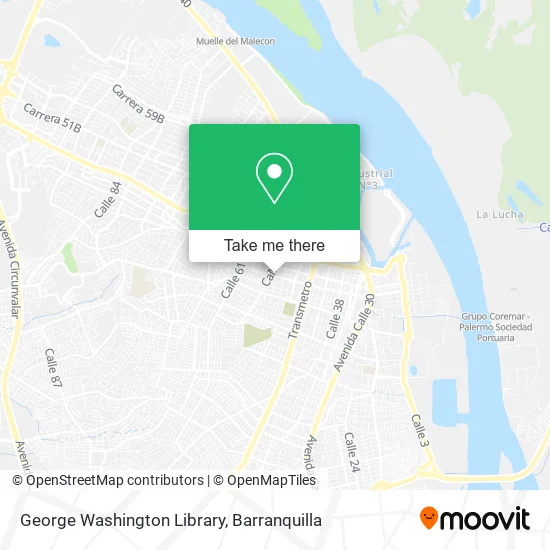 George Washington Library map