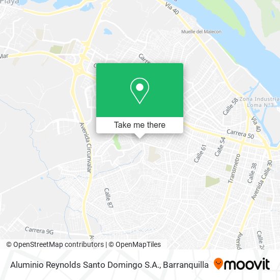 Mapa de Aluminio Reynolds Santo Domingo S.A.