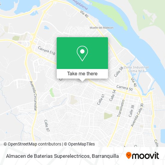 Mapa de Almacen de Baterias Superelectricos