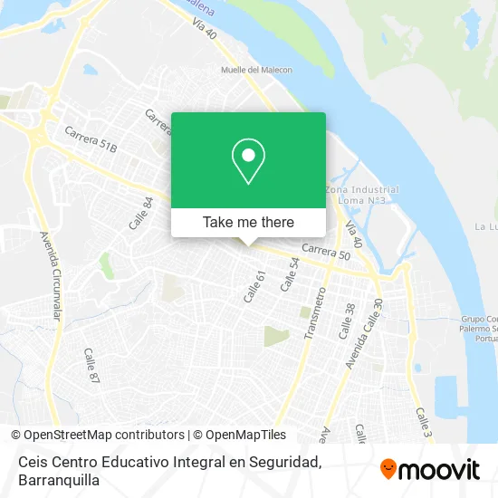 Mapa de Ceis Centro Educativo Integral en Seguridad