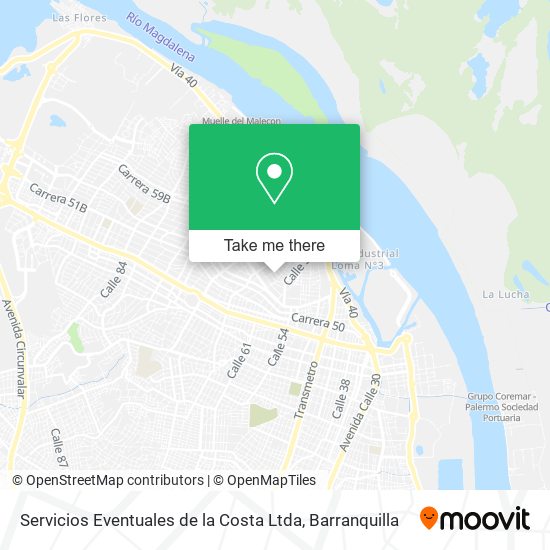 Mapa de Servicios Eventuales de la Costa Ltda