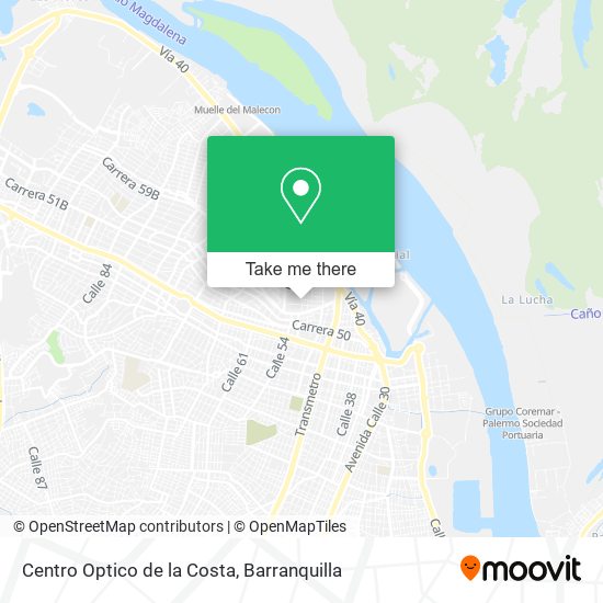 Mapa de Centro Optico de la Costa
