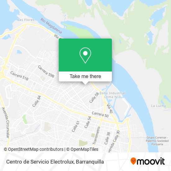 Centro de Servicio Electrolux map