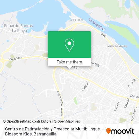 Centro de Estimulación y Preescolar Multibilingüe Blossom Kids map