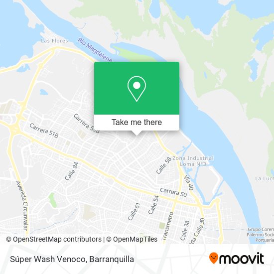 Súper Wash Venoco map