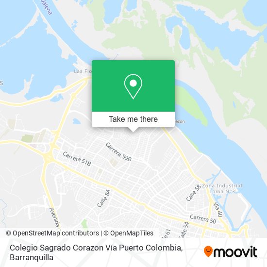 Colegio Sagrado Corazon Vía Puerto Colombia map