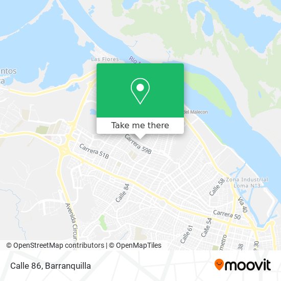 Mapa de Calle 86