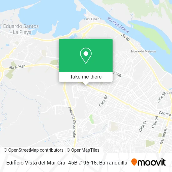 Edificio Vista del Mar Cra. 45B # 96-18 map