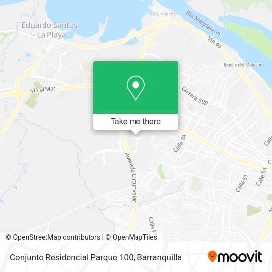 Mapa de Conjunto Residencial Parque 100