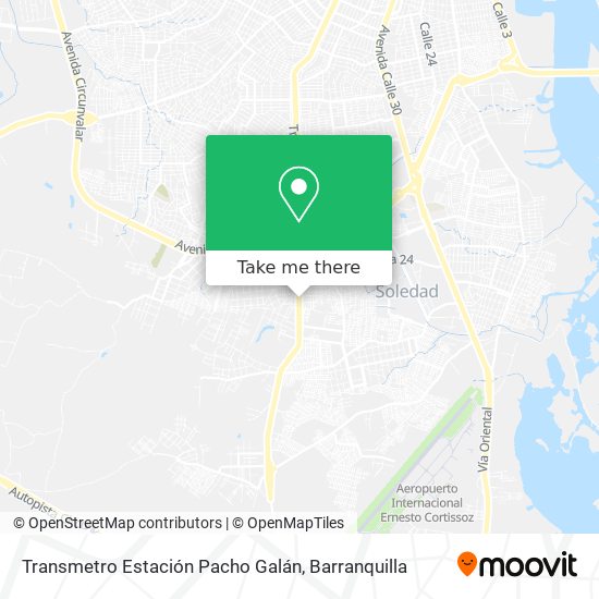 Mapa de Transmetro Estación Pacho Galán