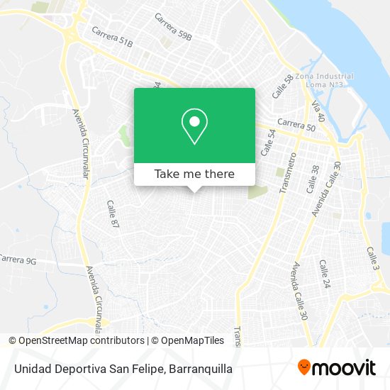 Unidad Deportiva San Felipe map