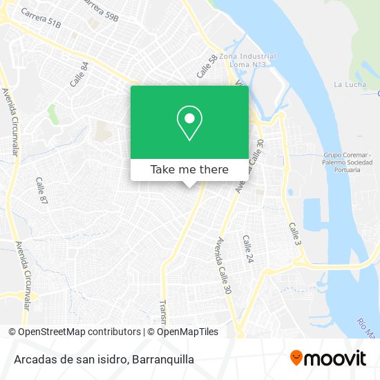 Arcadas de san isidro map