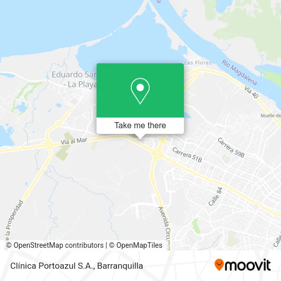 Mapa de Clínica Portoazul S.A.